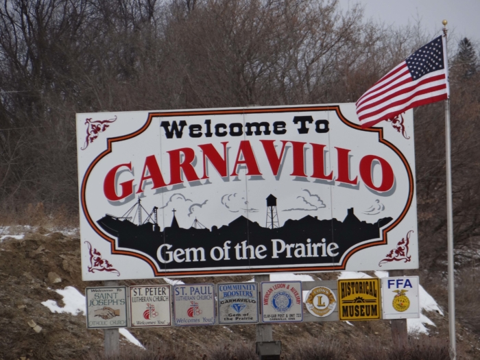 Garnavillo Iowa Welcome Sign